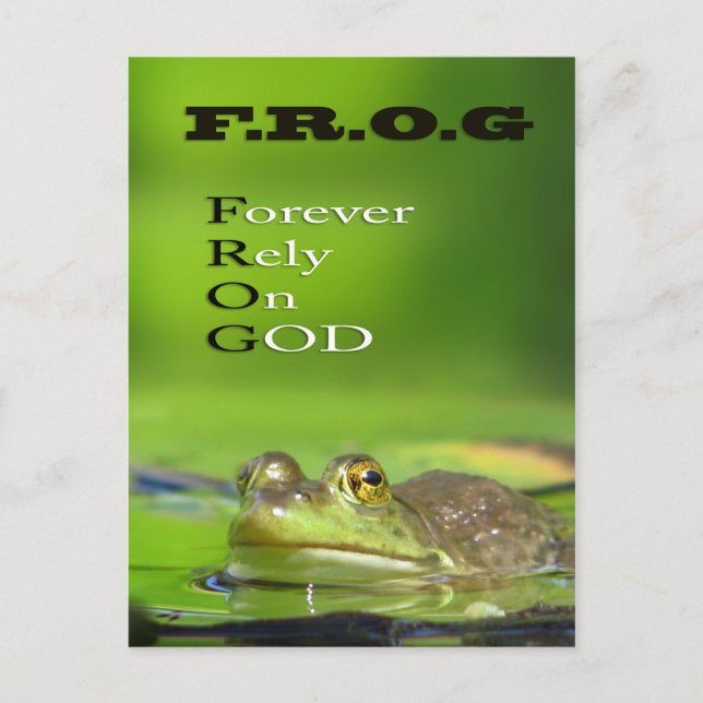 F.R.O.G Forever.Rely.On.GOD Carte postale (Devant)