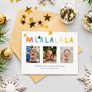 Fa La Christmas Cute Pastel 3 Photo Collage