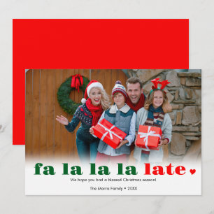 Fa la la carte de Noël en retard