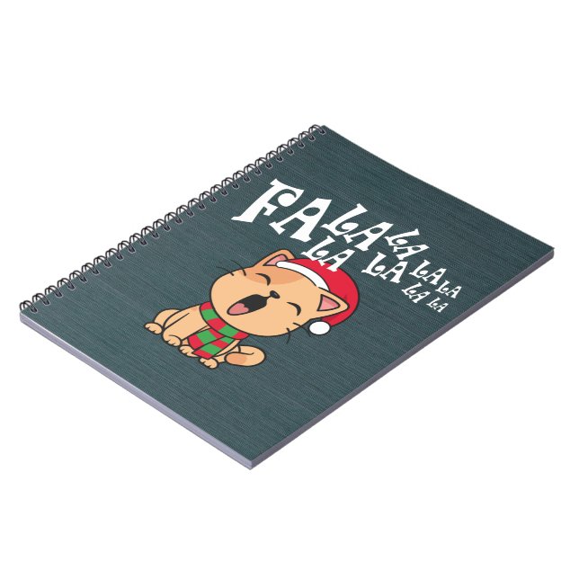Fa La La La La Christmas Chant de chat | CARNET (Côté gauche)