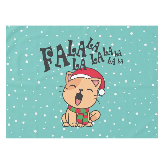 Fa La La La La Christmas Chant de chat | Nappe (Devant (Horizontal))
