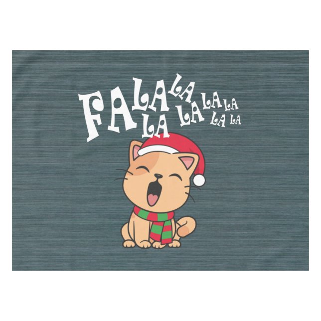 Fa La La La La Christmas Chant de chat | Nappe (Devant (Horizontal))