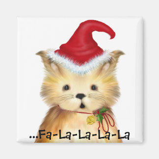 ...Fa-La-La-La-La-Kitten Magnet de Noël