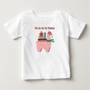 Fa la la la lama tshirt de vacances bébé