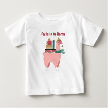 Fa la la la lama vacances bébé tshirt