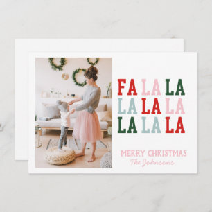Fa La La La Photo Carte de Noël
