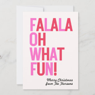 FA LA LA OH QUEL PLAISIR Carte de vacances plate