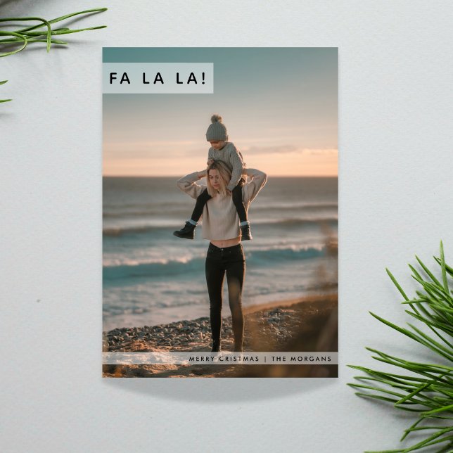 Fa La Modern Family Photo Plage Carte de Noël (Créateur téléchargé)