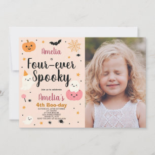 Fab-BOO-lous quatre enfants Halloween Invitation d