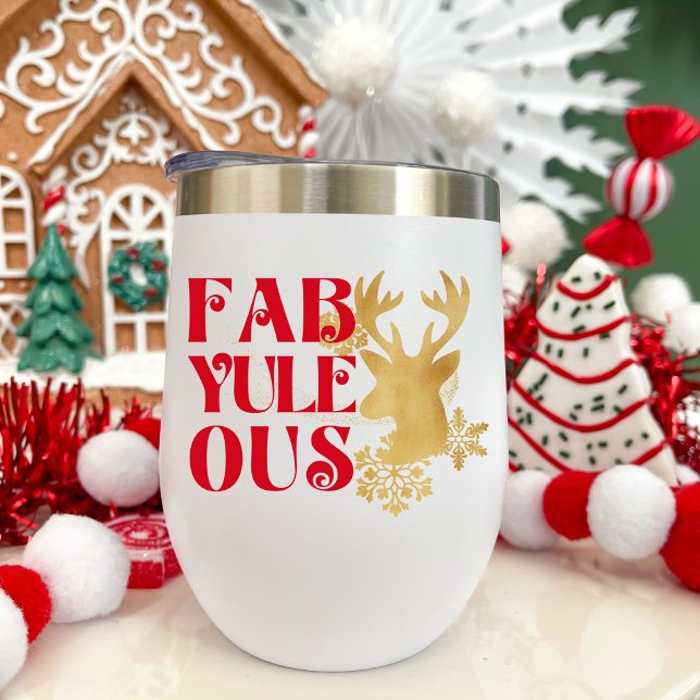 Fab-Yule-Ous Christmas Reindeer Red & Gold (Créateur téléchargé)