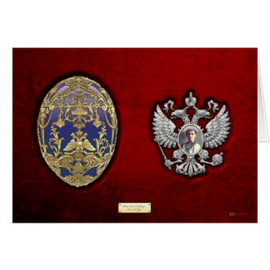 Faberge Oeuf Tsarevich avec surprise sur Velvet ro