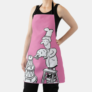 Fabricant de gâteaux décorant tablier de gâteau gé