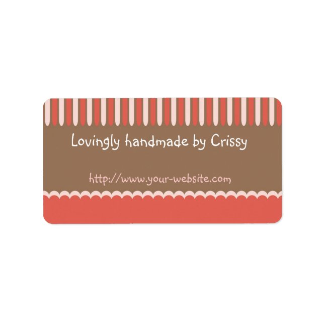 Fabricant par - étiquette personnalisable (Devant)