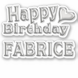 Fabrice Happy Birthday Autocollants