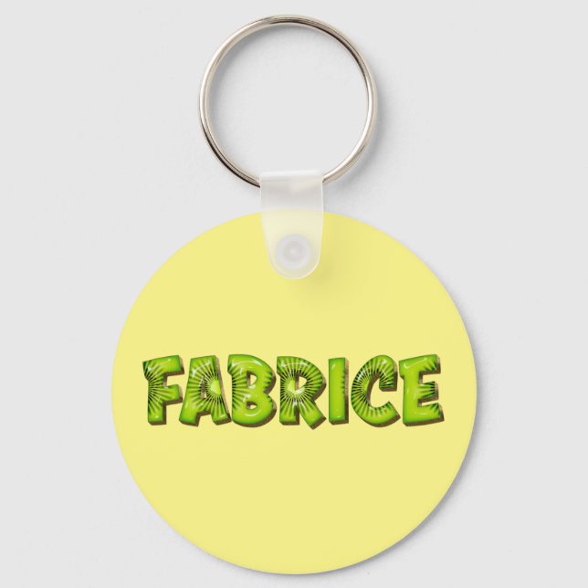 Fabrice Name Kiwi Design Porte-clés (Recto)