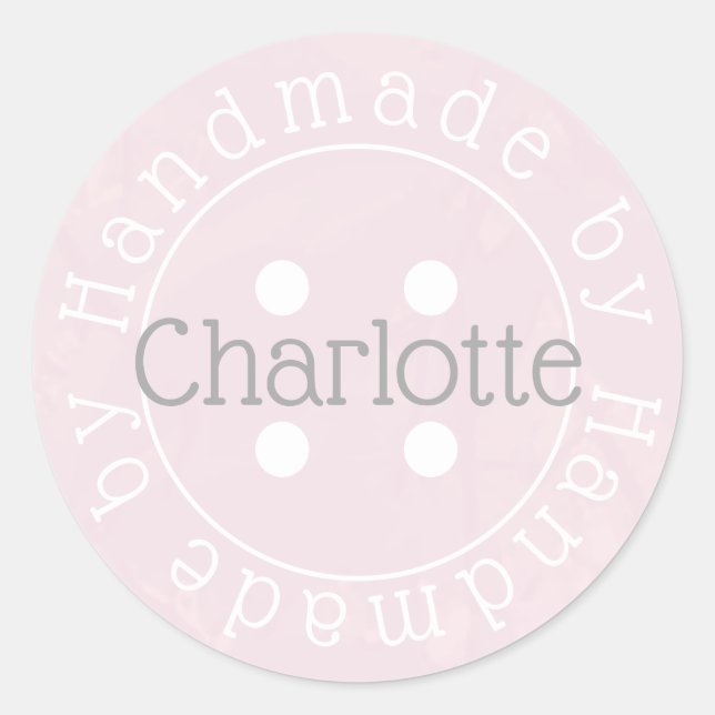 Fabriqué à la main par autocollant de bouton coutu (Devant)