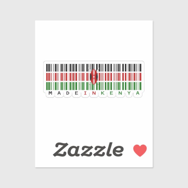Fabriqué au Kenya - Sticker Gras National Pride (Feuille)
