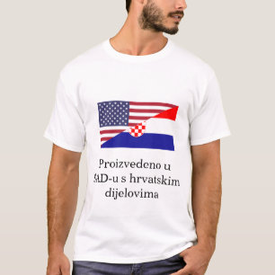 Fabriqué aux USA avec le Croate partie le T-shirt