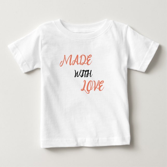 Fabriqué Avec Amour Baby T-Shirt mignonne (Devant)