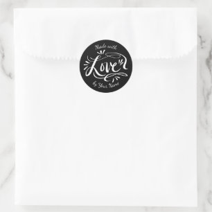 Fabriqué avec amour belle autocollant pour produit