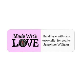Fabriqué avec amour - étiquette cadeau artisanale