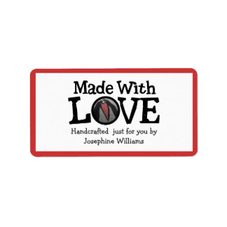 Fabriqué avec amour - étiquette cadeau artisanale