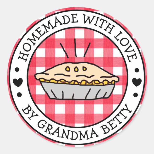 Fabriqué avec amour, Étiquettes cadeaux à la tarte (Devant)