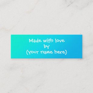Fabriqué Avec Amour Mini Carte de visite Personna