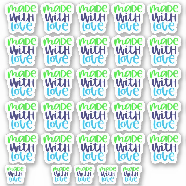 Fabriqué avec amour - Sticker en vinyle (Devant)