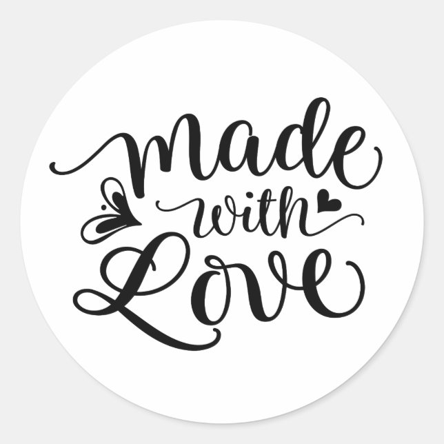 Fabriqué avec amour | Sticker rond (Devant)