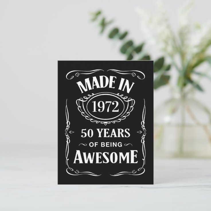 Fabrique En 1972 50 Ans D Etre Genial Anniversaire Zazzle Fr