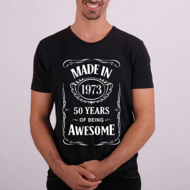 Fabriqué en 1973 50 ans d'être génial T-shirt (Créateur téléchargé)