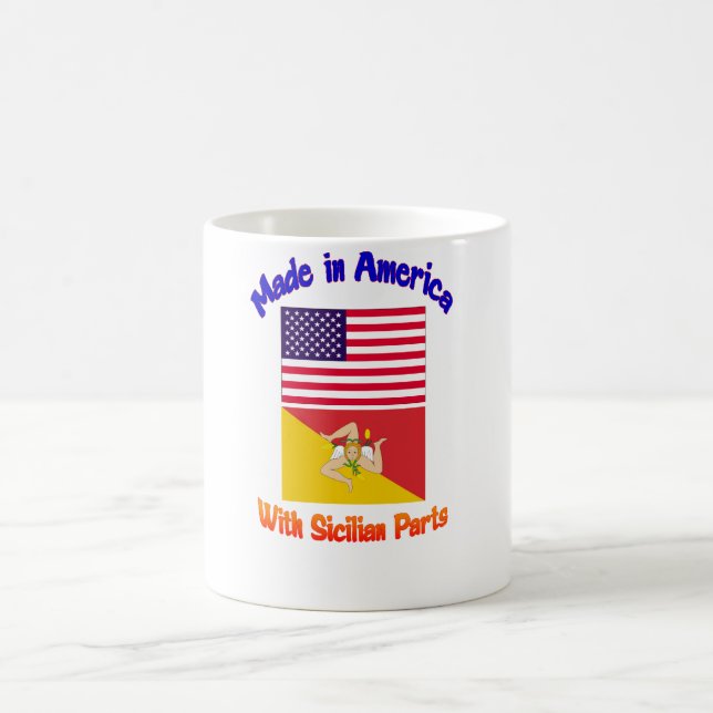 Fabriqué en Amérique avec la tasse sicilienne de (Centre)