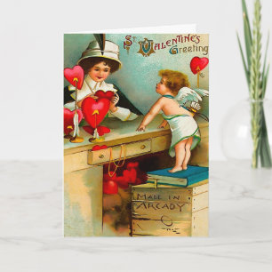 Fabriqué en Arcady - Carte Vintage Saint Valentin