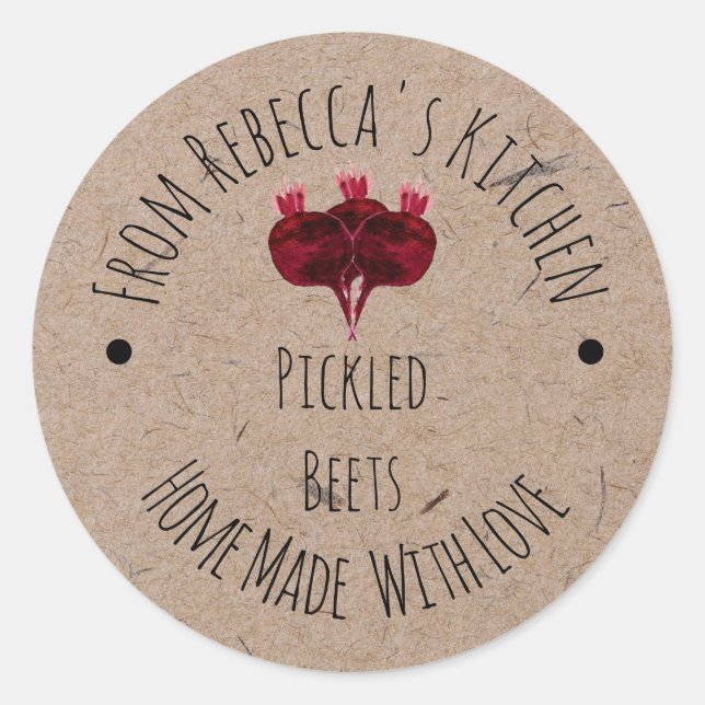 Fabriqué maison avec Love Kraft papier Étiquette d (Devant)