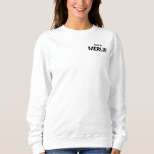 Fabriqué par MERLIN White Sweatshirt Crewneck