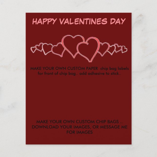 FABRIQUER DES ÉTIQUETTES DE SAC À CHIP PERSONNALIS (Devant)