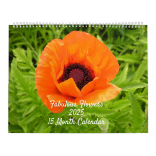 Fabuleuses fleurs Calendrier 15 mois