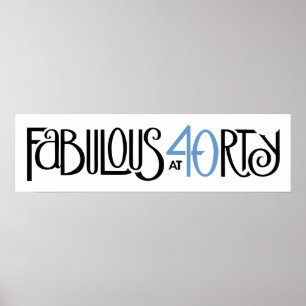 Fabuleux 40 noir bleu Long Poster