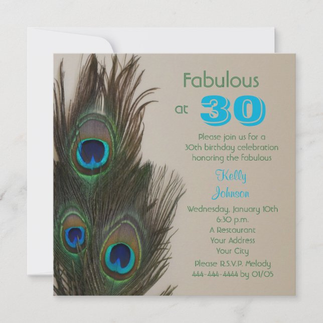 Fabuleux à 30 30e anniversaire de fête Invitation (Devant)