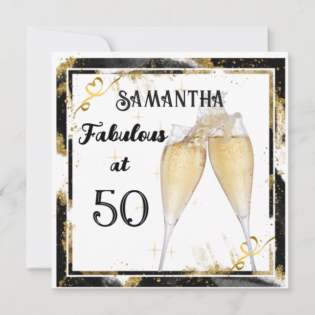 Fabuleux à la carte d'anniversaire "votre âge" (Devant)