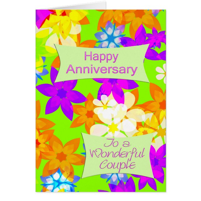 Fabuleux anniversaire de fleurs pour un couple (Devant)