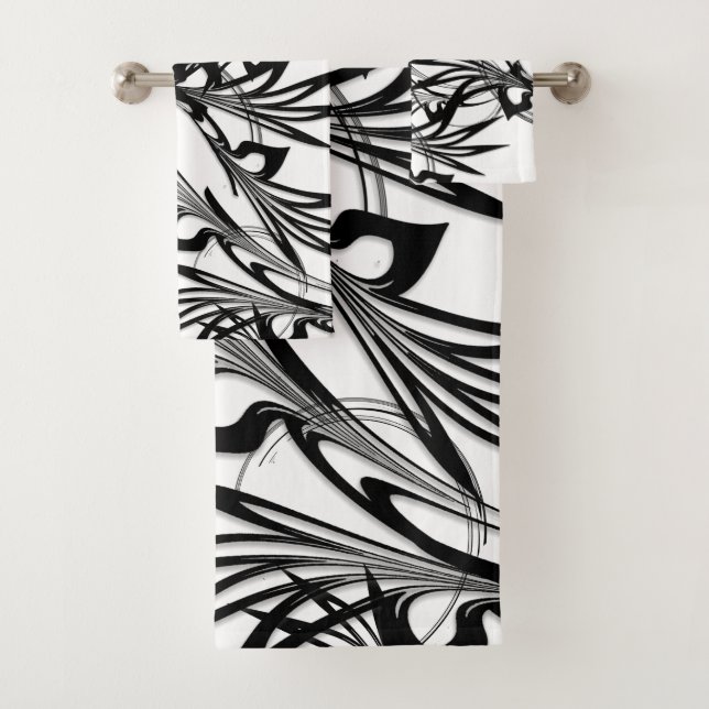 Fabuleux design de fougères noir et blanc (En situation)