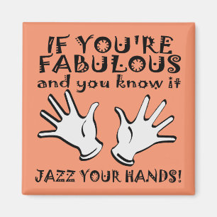 Fabuleux Jazz Mains Drôle Frigo Magnet