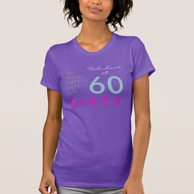 Fabuleux T-shirt d'anniversaire de 60 mod au (Devant)