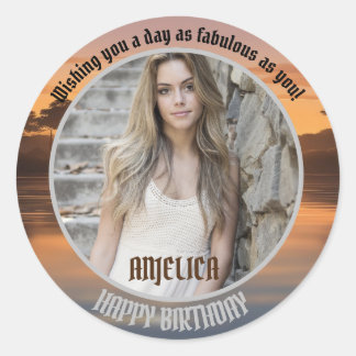 Fabuleux voeux d'anniversaire : Sticker rond class
