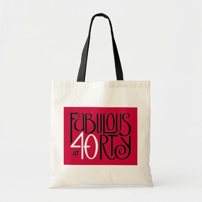 Fabulous 40 noir blanc rouge sac (Devant)