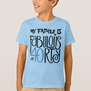 Fabulous 40 T-shirt enfant bleu noir