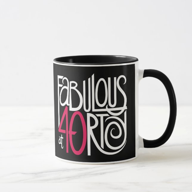 Fabulous at 40rty white Mug (Droite)