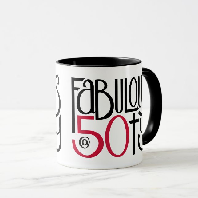 Fabulous at 50 red Combo Mug (Devant droit)
